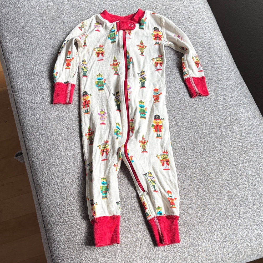 Hanna Andersson Red and White Kids Pajama Footie